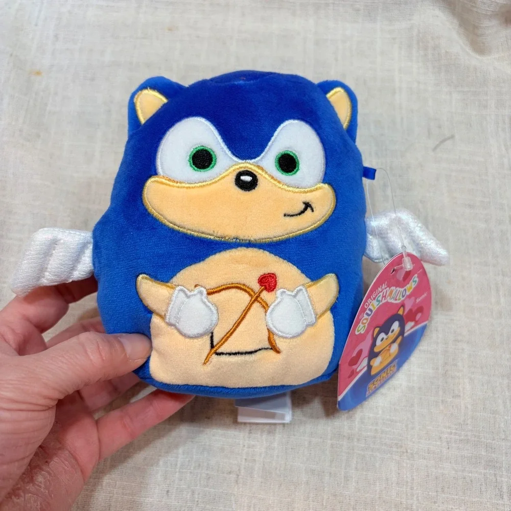 Squishmallows Sonic‎ the Hedgehog Cupid Valentine Angel Wings Plush 5 inch NWT